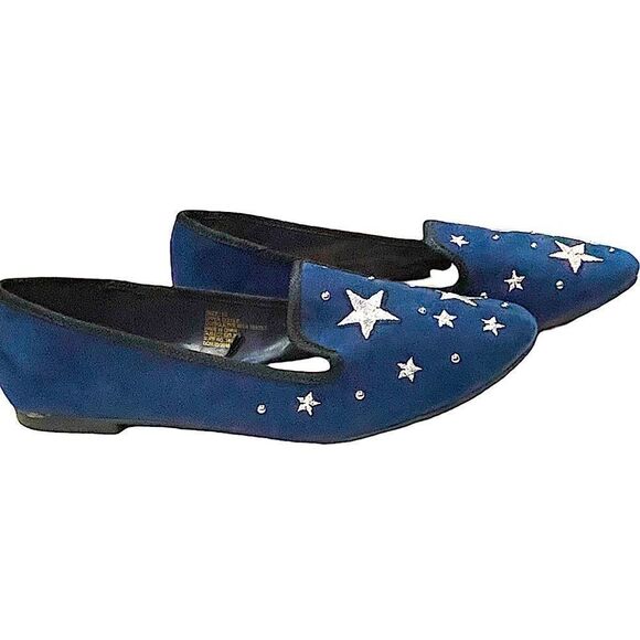 Mixit Velvet Embroidered Flats - Picture 9 of 14